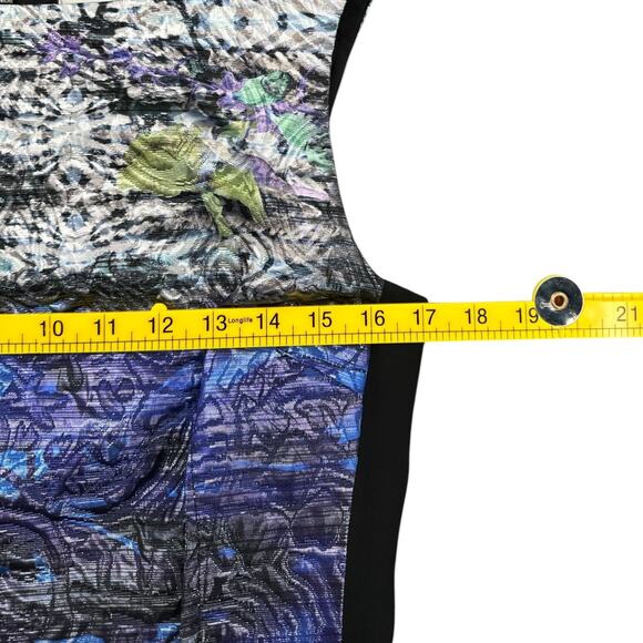 Rickie Freeman Teri Jon Abstract Print Sleeveless Boat Neck Sheath Dress Size 6 - Picture 6 of 7